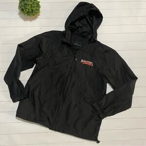 McAllisters North End Black Hooded Soft Shell Full‎ Zip Jacket Coat Medium